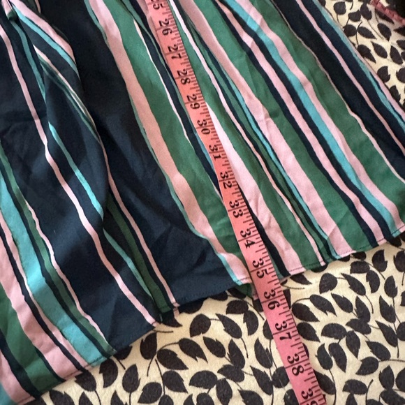 Modcloth Get Into The Ruffle Multicolored Striped Ruffle Tie Waist Dress NWOT L - Picture 15 of 16